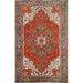 Vegetable Dye Heriz Vintage Persian Area Rug Handmade Wool Carpet - 6'5"x 8'9"