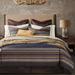 Foundry Select Sonai Chenille Jacquard Striped Southwestern Lodge 3 Piece Duvet Cover Set Microfiber in Blue | Wayfair