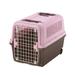 Richell Mobile Pet Carrier Plastic in Pink/Brown | 20.1 H x 18.3 W x 26.2 D in | Wayfair 80032