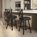 Union Rustic Karsten Swivel Counter & Bar Stool Leather in Gray/Green | 46.38 H x 18.5 W x 22.25 D in | Wayfair 8D38B1425ED44BC5BEF37B0C19EC4002