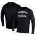 Men's Under Armour Black Northwestern Wildcats Wrestling Arch Over Performance Long Sleeve T-Shirt