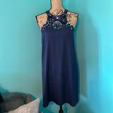 Lilly Pulitzer Dresses | Euc Lilly Pulitzer Sleeveless Shift Dress W/Beautiful Sequins & Rhinestones | Color: Blue | Size: S