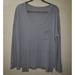 American Eagle Outfitters Sweaters | American Eagle Ae Ribbed Top Womens M Blue Oversized Sweater Long Sleeve Shirt | Color: Blue | Size: M
