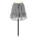 Sienna Sky Casual A-Line Skirt Mini: Gray Bottoms - Women's Size Small