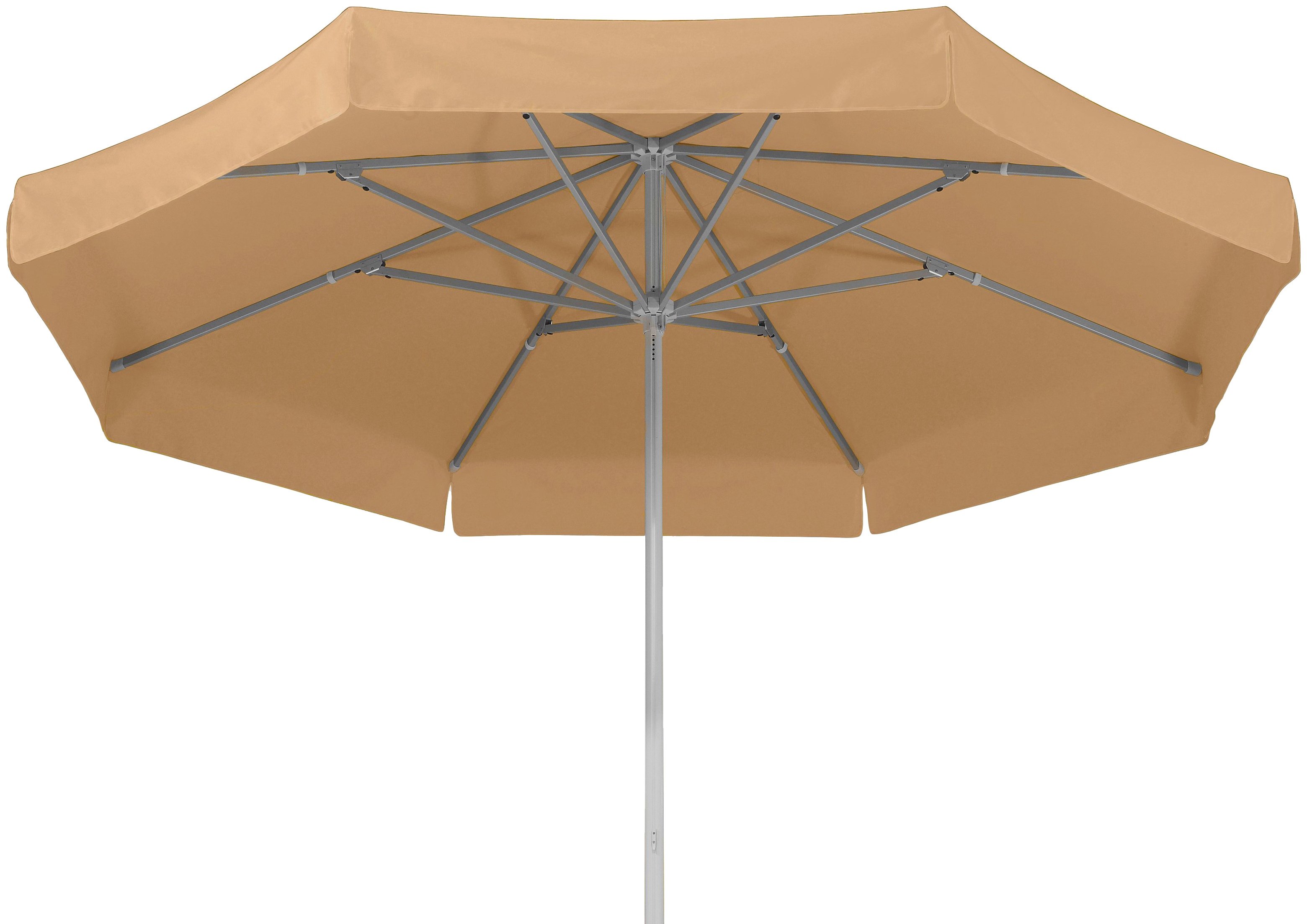 Marktschirm SCHNEIDER SCHIRME "Jumbo", beige (sandfarben), Obermaterial: 100% Polyester, Standschirme, ØxH: 300x275 cm, Aluminium/Polyester