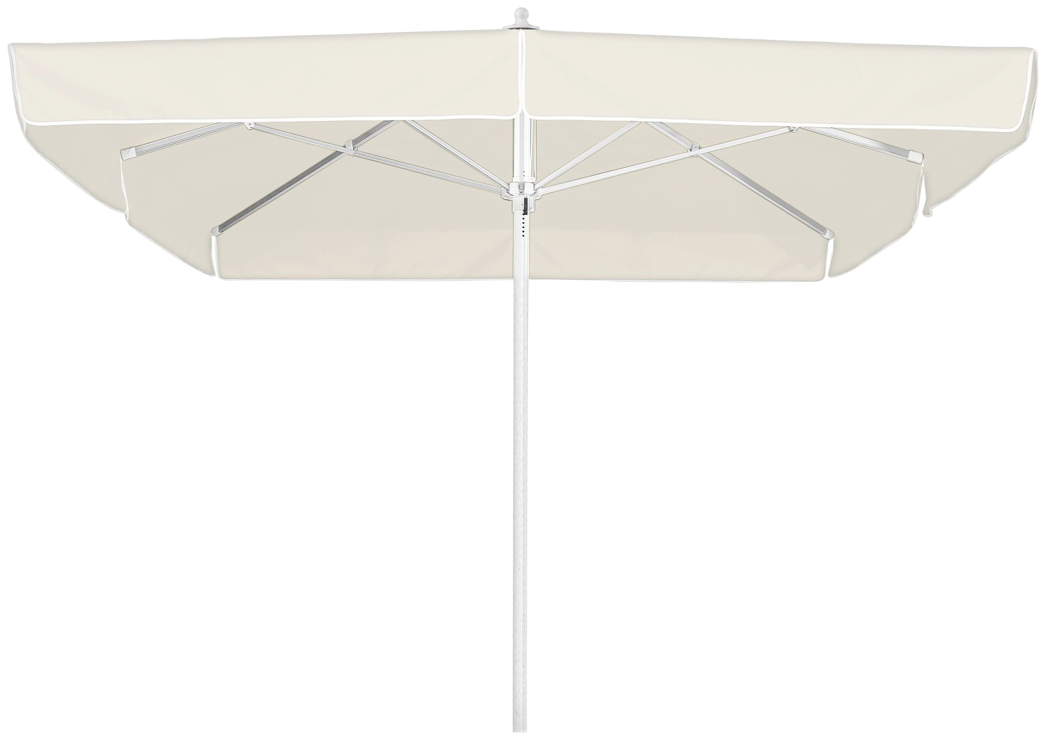 Marktschirm SCHNEIDER SCHIRME "Quadro", weiß, Obermaterial: 100% Polyester, Standschirme, BxL: 300x300 cm, Aluminium/Polyester