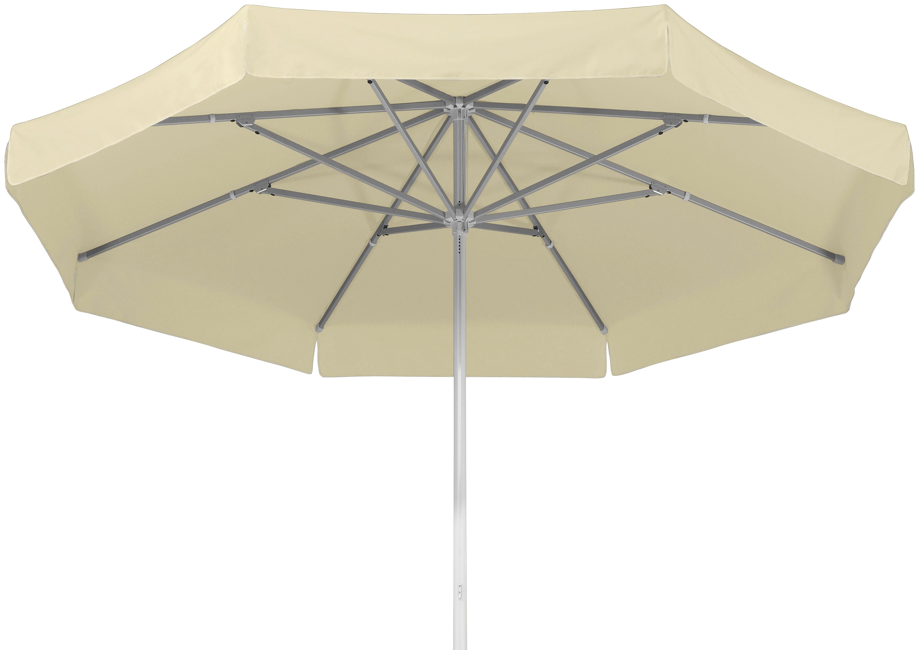 Marktschirm SCHNEIDER SCHIRME "Jumbo", beige (natur), Obermaterial: 100% Polyester, Standschirme, ØxH: 400x295 cm, Aluminium/Polyester