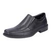 Slipper RIEKER, Herren, Gr. 42, schwarz, Leder, Synthetik, klassisch, Schuhe, Festtagschuh, Halbschuh, Komfortschuh im klassischen Business-Look