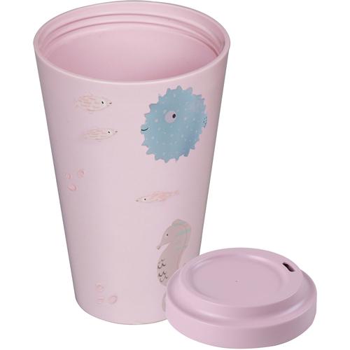„Becher AWAVE „“AWAVE““ Trinkgefäße Gr. Ø 9,5 cm x 15,5 cm 400 ml, rosa (rosé) Kaffeebecher und Kaffeetassen mit rPET, 400 ml“