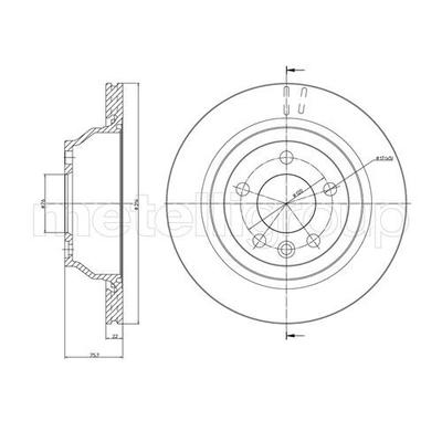 METELLI Bremsscheibe hinten rechts links belüftet 314,0mm für VW 7L6615601E 7L6615601G 23-0849C