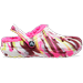 Crocs Electric Pink / Multi Kids' Classic Lined Marbled Clog Shoes