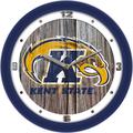 Kent State Golden Flashes 11.5'' Suntime Premium Glass Face Weathered Wood Wall Clock