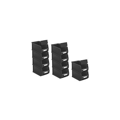 PROREGAL 10x Leitfähige Sichtlagerbox 3.0 mit Abdeckung | HxBxT 12,5x14,5x23,5cm | 2,8 Liter | ESD, Sichtlagerbehälter, Sichtlagerkasten Image