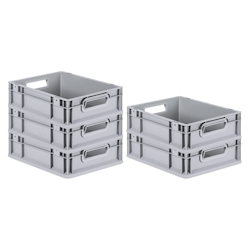 PROREGAL SparSet 5x Eurobox NextGen Economy, Griffe offen, HxBxT 12x30x40cm, 11 Liter, Eurobehälter, Box, Transportbehälter Image