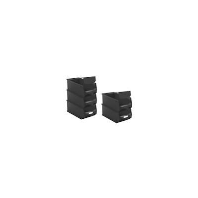 PROREGAL 5x Leitfähige Sichtlagerbox 4.0 mit Abdeckung | HxBxT 15x20x35cm | 7,2 Liter | ESD, Sichtlagerbehälter, Sichtlagerkasten Image