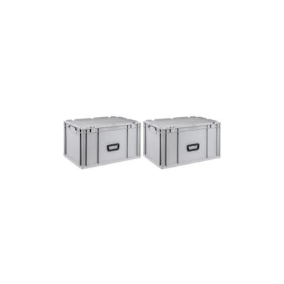 PROREGAL 2x Eurobox NextGen Portable | HxBxT 33,5x40x60cm | 65 Liter | Eurobehälter, Transportbox, Transportbehälter, Stapelbehälter Image