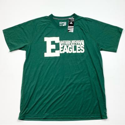 Adidas Shirts | New! Men’s Adidas Ncaa Eastern Michigan Eagles Volleyball T-Shirt Size Xl W/Tags | Color: Green | Size: Xl