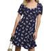 Anthropologie Dresses | Anthropologie Maeve Fern Ruched Butterfly Dress Navy | Color: Blue/Cream | Size: 2