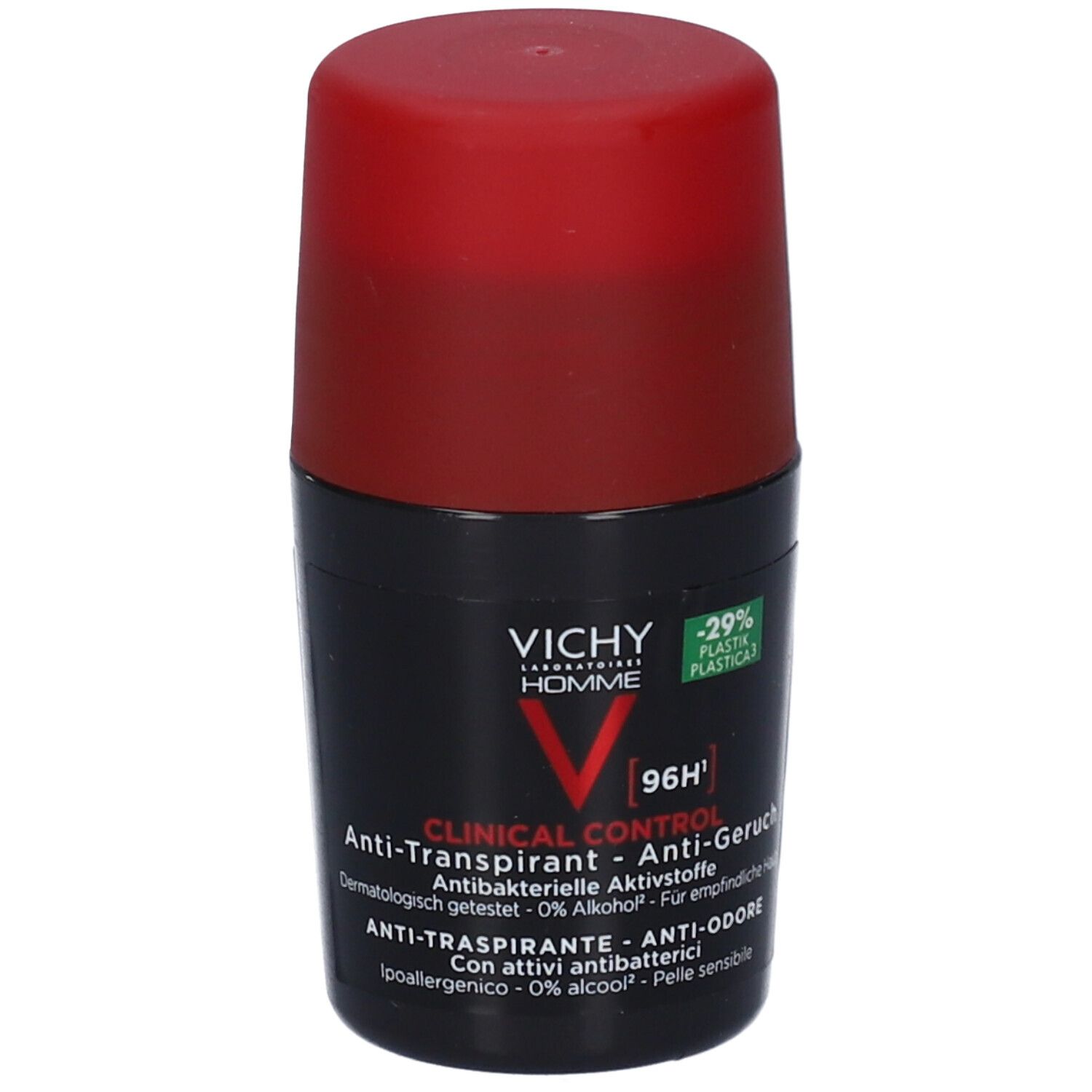 Vichy Homme Clinical Control Deodorante 96H - Roll-on Anti-traspirante