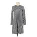 J.Crew Casual Dress - Sweater Dress: Blue Stripes Dresses - Women's Size Small