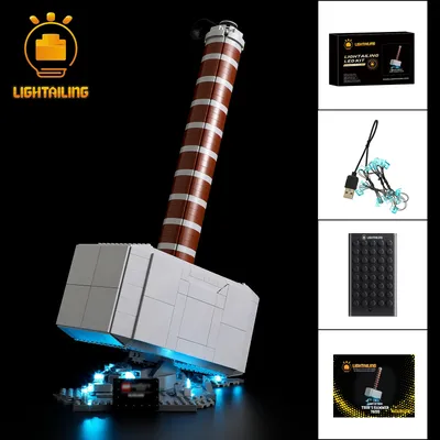 Kit de blocs de construction avec lumière LED pour enfants jouets en briques marteau de Thor Ucks