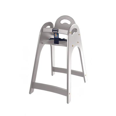 Koala Kare KB105-01 Designer 29 1/2" Stackable Plastic High Chair w/ Waist Strap, Gray, Grey, Assembled