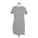 H&M Casual Dress - Shift: Black Marled Dresses - Women's Size 10