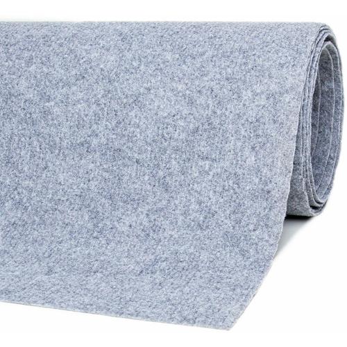 Teppichboden Bodenbelaug Meterware Auslegware Nadelfilz Rips 200 x 100 cm Grau - Grau