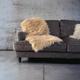 Mongolian Fur Throw Rug 120 cm x 60 cm Caramel colour