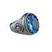 Pgeraug gifts for women Large Saphire Ring Round Blue Gemstone Ring Vintage Ring Diamond Ring Gift Ring Peacock Shape Peacock Ring Diamond Ring Big Diamond Ring the ring H