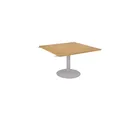 Table d'Extension pied tulipe Aluminium 124,5 x 120 cm - plateau Hêtre