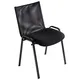 Lot de 4 - Chaise visiteur Melika - Maille filet - Noir - Pieds métal