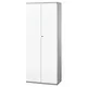 Armoire métal Starting, portes battantes - H. 198 x L. 80 cm - Corps Alu - Portes Blanches