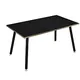 Bureau droit Halden - L.140 x P.80 cm - Plateau Noir - Pieds métal Noir