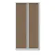 Armoire à rideaux métallique Confort+ Ht 198 x L.100 cm - corps Blanc rideaux Chêne