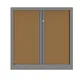 Armoire à rideaux métallique Confort+ Ht 100 x L.100 cm - corps Aluminium rideaux Hêtre