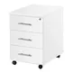 Caisson mobile Axiome - L.42 x H.58 x P.60 cm - 3 tiroirs - Blanc