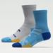 Brooks Ghost Lite Crew Sock 2-Pack Socks Blue Peacoat & Light Grey/Blue