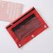 Wozhidaoke Pencil Case with Transparent Window Stationery Bag Binder Classroom Storage Bag Stationery Bag Red 25*20*1 Red