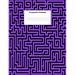 Composition Notebook: College Ruled Composition Book Purple Cover Abstract Maze Pattern (Paperback)