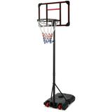 CycloneSound Version 2 Basketball Hoop For Kids with Clear Backboard - Portable / Height Adjustable (6.5ft - 8ft) Sports Backboard System Stand w/ Wheels Backyard Toy