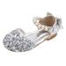 Water Sandals for Girls Little Girl Slides Size 12 Princess Pumps Dance Shoes Low Heels Rhinestone Sequins Girls Glitter Dress Sandals Party Girls Sandals Toddler Girl Slippers with Rubber Soles