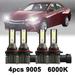 4-Sides 9005 HB3 LED Headlight Conversion Kit High Beam 2800W 6000K White Bulbs