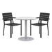 KFI Studios Eveleen Set 36" L Round Plastic/Acrylic Breakroom Table Plastic/Acrylic/Metal in White | 33.8 H x 36 W x 36 D in | Wayfair