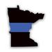 Minnesota State Shaped The Thin Blue Line Sticker Decal - Self Adhesive Vinyl - Weatherproof - Made in USA - police first responder law enforcement support mn v2