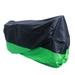 YFJQTZX Universal Outdoor Motorcycle Motorbike ATV Scooter Dustproof Waterproof Sun Block Protective Cover Rain Cover Protector - Size XXL (Black and Light Green)