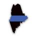 Maine State Shaped The Thin Blue Line Sticker Decal - Self Adhesive Vinyl - Weatherproof - Made in USA - police first responder law enforcement support me v2