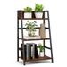 17 Stories 35.5" H x 13.5" W x 21.5" D Ladder Bookshelf Wood/Steel in Brown/Gray | 35.5 H x 13.5 W x 21.5 D in | Wayfair