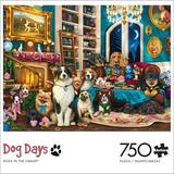 Buffalo Games 750-Piece Dog Days Dogs in the Library Jigsaw Puzzle