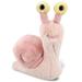 DolliBu Plush Snail Stuffed Animal - Soft Huggable Big Eyes Pink Snail Adorable Playtime Land Snail Plush Toy Cute Wild Life Cuddle Gifts Super Soft Animal Toy for Kids and Adults - 5.5 Inches